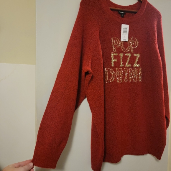 NEW Torrid 'Pop Fizz Drink' Fuzzy Special Event Sweater - Picture 8 of 12